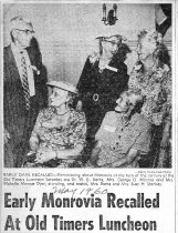 Early Monrovia Recalled at Old Timers Luncheon